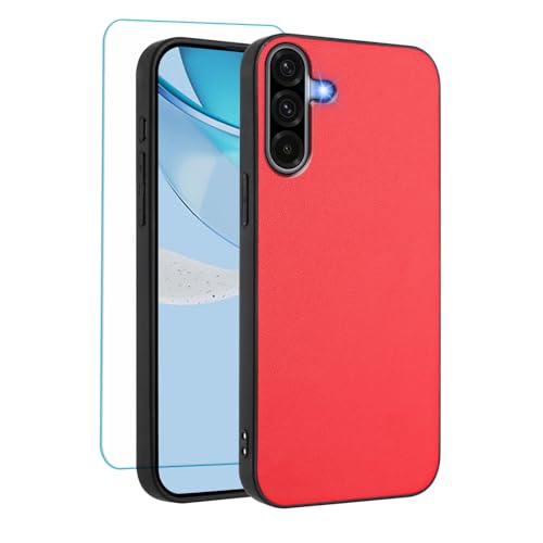 Coque Samsung Galaxy A56 5G antichoc rouge avec protection écran pour éviter les rayures