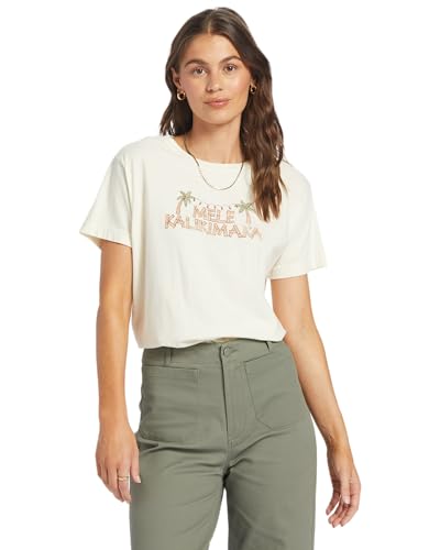 Image of Roxy Womens Boyfriend Crew T-Shirt, Casual Relaxed Fit Crew Neck Tee Short Sleeve Cotton Basic Shirt Everyday Comfort