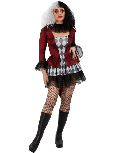 Costume Evil Jester Smiffys habit de bouffon gothique avec masque effrayant