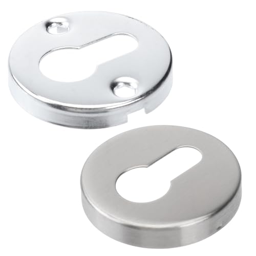 Ciieeo 2 Ensembles Couvercles de Protection pour Serrure de Porte Acier Inoxydable Cache de Serrure Résistant Rouille Accessoires de Protection pour Gâche et Verrouillage de Meubles