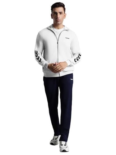 Image of hummel Promo Men's All weather Regular Fit Track Suit with Zipper and Pockets Comfortable Breathable Stretchable Soft Fabric For Everyday Use Ideal for Gym Training or Running Loungwear
