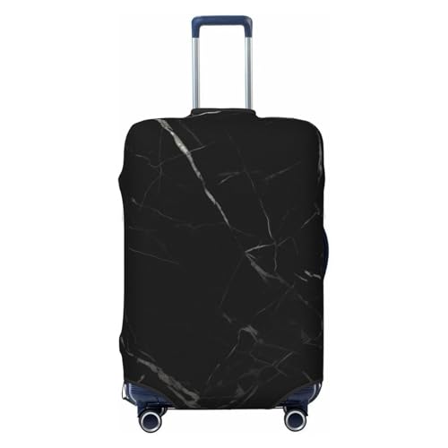 Black Marble Luggage Cover Washable Stretch Suitcase Protector Anti-Scratch Travel Luggage Sleeve Elastic Baggage Cover Fits 18-32 Inch