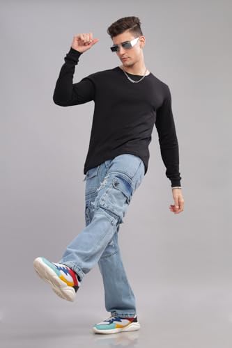 Image of ADRO Men's Cotton Solid Regular Fit T-Shirt