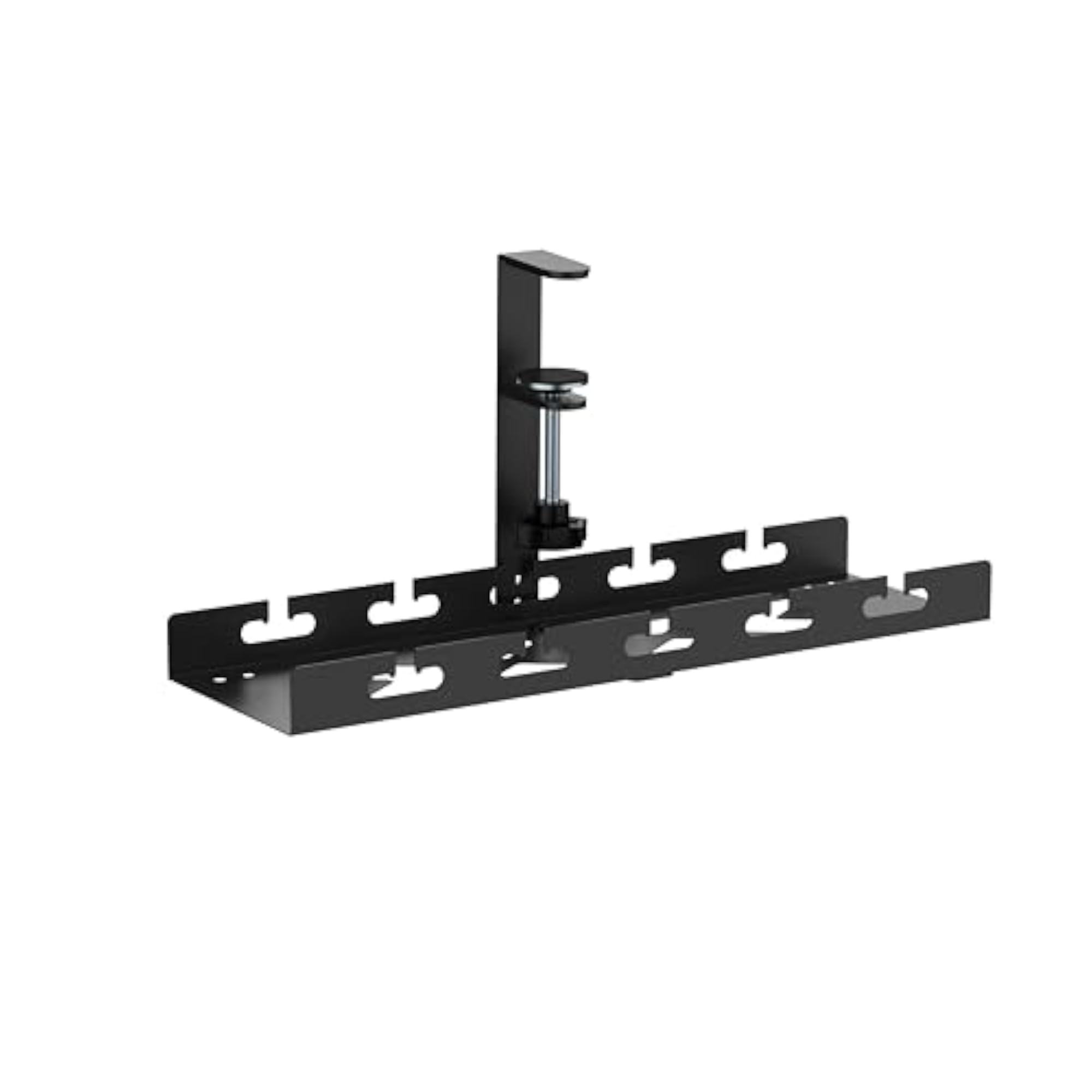 Clamp-on Under Desk Cable Tray for Wire Management