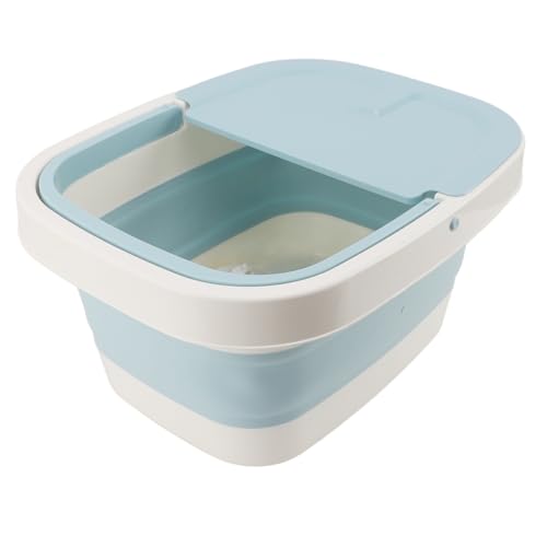 Baño de pies plegable con masaje azul miniatura 5
