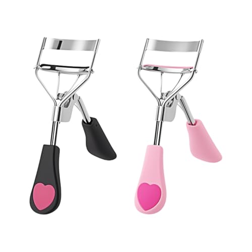 Eyelash Curlers - ShiningUU 2 Pack Professional Stainless Steel Eye Lash Curler with Built-in Comb Lash | Pink/Black Lash Curler for Women
