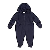 fällt eher klein aus ! Feetje Baby wattierter Anzug mit Kapuze, Variable Handschuhe und Füßen, Marine, 68