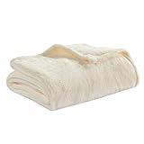 Orilautex Mantas de Franela para Cama Queen Size Rojo - Suave y Ligera Felpa Fuzzy Cozy Luxury Blanket Microfibra (120x150cm,Cream)