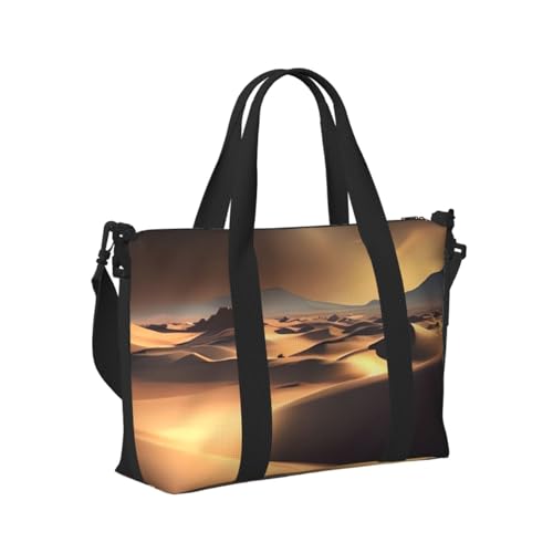 Travel Duffel Bag for Men Gym Bag, Sahara Desert Luggage Bag with Shoulder Strap, Large Gym Tote Bag for Women, Weekender Overnight Bag, Foldable Carry on Bag for Airplane2