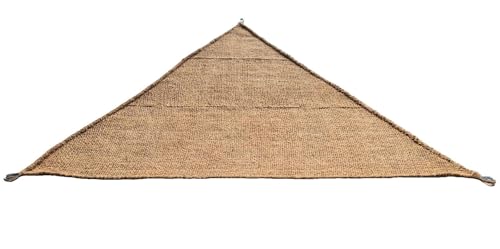 CocoWeave Toile d'ombrage triangulaire – 4 x 4 x 4 mètres – Toile solaire résistante en fibre de coco – Protection solaire efficace et voile d'ombrage...