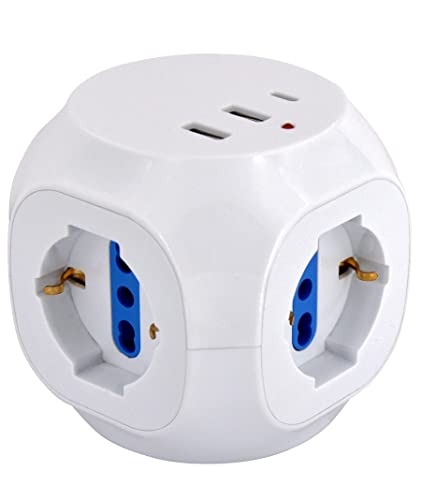 Regleta cubo para mantener ordenado tu escritorio con conexiones USB y TypeC