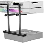 upHere GPU Support Bracket Dual Brace: Fan mounting Adjustable Aluminum Graphics Card GPU Sag Bracket Video Card Stand Holder Graphics Card Bracket,Support Big GPU - 128mm/5.04in