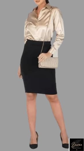 Image of Bowrain Women's Full Sleeves Satin Shirt
