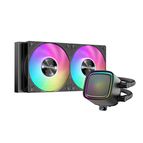 Dissip. Liquido SAMA L50 240mm ARGB, Specchio Infinito, Intel/AMD, Nero