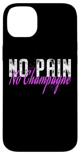 No Pain No Champagne �m�[�y�C���m�[�V�����p�� �X�|�[�c �t�B�b�g�l�X �g���[�j���O ���`�x�[�V���� �X�}�z�P�[�X iPhone 14 Plus �p