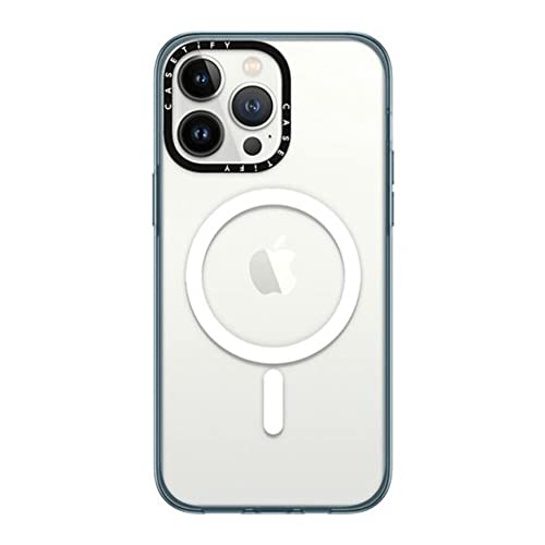CASETiFY �R���p�N�g iPhone 14 Pro Max �P�[�X [MIL�K�i���� (2x MIL-STD-810G)/1.2m����̗����e�X�g���N���A/MagSafe �ɑΉ�] - Pacific Blue