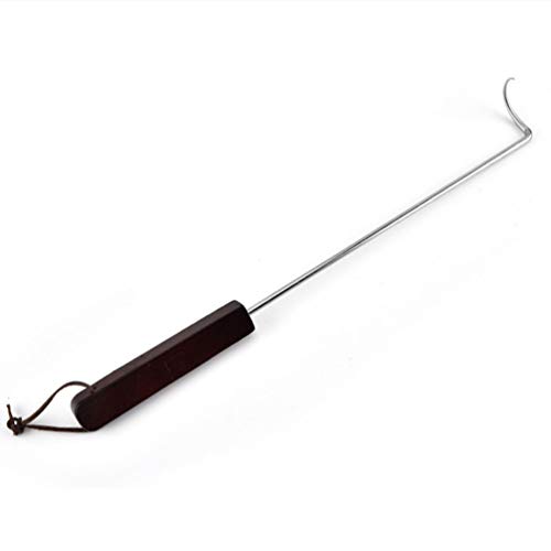 Hemoton 2 Pcs Comida Flipper Turner Ganchos Grelha de Aço Inoxidável Gancho de Carne Churrasco Dobra