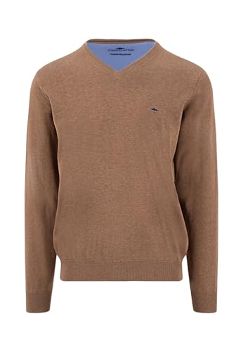 Pull tricoté en coton FYNCH-HATTON col en V vêtement mode homme