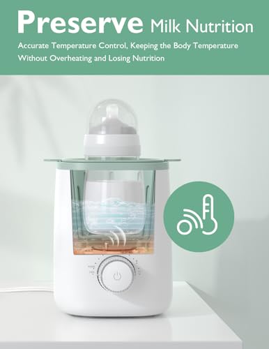 Image of Momcozy Nutri Bottle Warmer & Momcozy Bottle Brush Kit Green