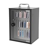 Ncescmal 24-Bit All Steel Cell Phones Storage Cabinet Cell Phone Locker Cabinet Storage Cabinet for Cell Phones with Password
