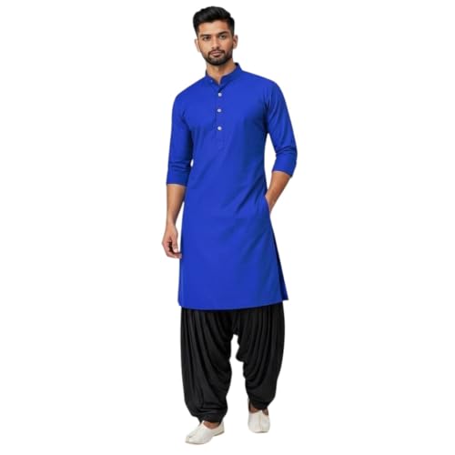 Image of Mens Pure Coton Kurta Dhoti Set | Traditional Ethnic Wear for Festive & Wedding Men's Cotton Kurta with Dhoti Set | Comfortable Ethnic Traditional Outfit Stylish Men's Cotton Kurta Dhoti Set.