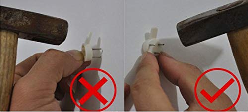 Image of 100 Pieces Plastic Hardwall Hanger Hooks,Photo Frame Traceless Hook Nail,Plastic Invisible Traceless Hardwall Picture Hook,Concrete Hanging Hooks Non-Trace Hanging Kit White for Photo Painting