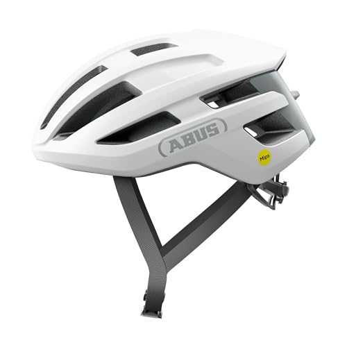 ABUS Casco de ciclismo de carretera PowerDome MIPS - Casco de ciclismo ligero con sistema de ventilación inteligente y protección contra impactos - Fabricado en Italia - S
