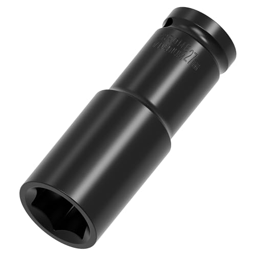 Image of 1 /2 inch Inch Drive by 27mm Deep Impact Socket, Heat-Treated CR-V Steel 3 Inch Length, 6-Point Metric Sizes