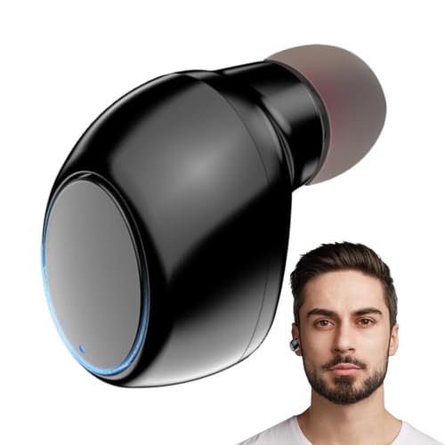 Invisible Earbud - Mini Wireless Single Ear Headphone | Compact Earphone Noise Reduction System, Ergonomic Fit Single Ear Device