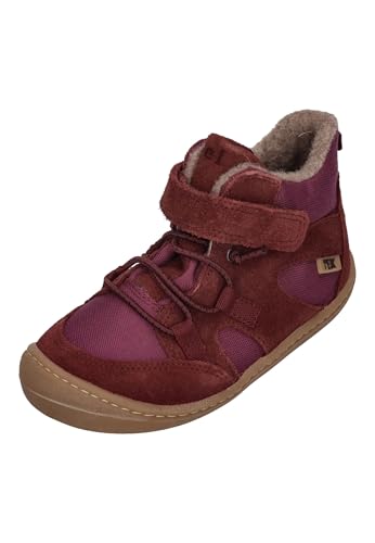 KOEL gefütterte Barefoot Kinderschuhe BEAU WOOL - bordo,...