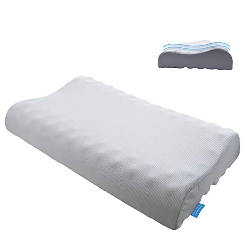ISSAGE INTELLIGENT ERGOBUBBLE Almohada Ortopédica Cervical con Memory Foam, Almohada Cervical Ergonómica con Curva Optimizada.