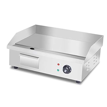 Elektrische Bratpfanne, Kommerzielle Elektrische Tischgrill Edelstahl Arbeitsplatte Grill BBQ Kochplatte Teppanyaki…