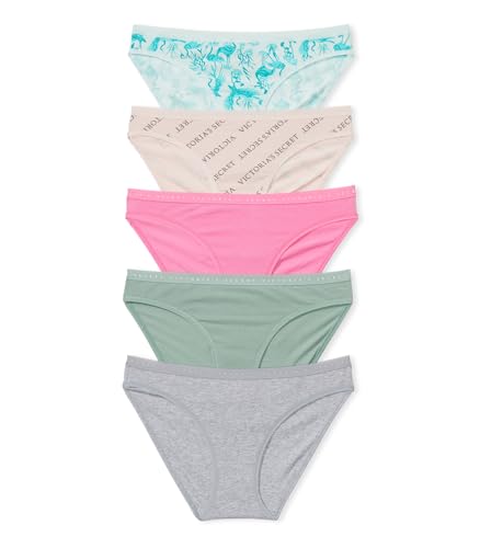 Image of Victoria's Secret Women's Cotton Bikini Underwear, Moderate Coverage Panties for Women, Multi Pack (XS-XXL)