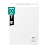 Hisense FT145N1AWE Congelatore a pozzo 140 litri, illuminazione Led, Super Silenzioso 40 db, classe E, (L*P*A): 60,6×55,9×85,8 cm, Bianco