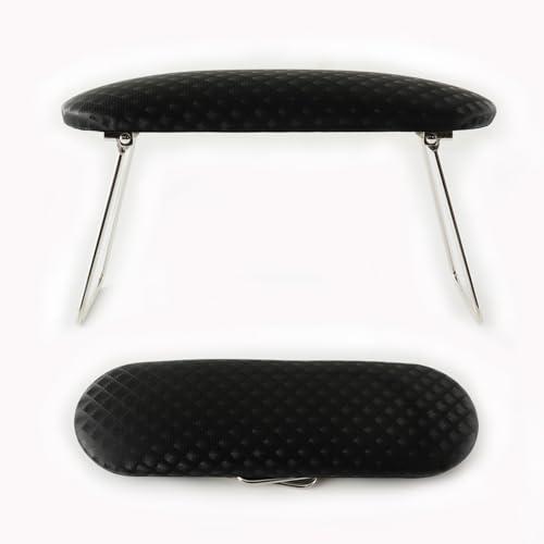 nail hand rest hand rest for nails techNail Art Manicure Hand Rest Pillow, Quilted Cushion with Foldable Stand, Pink and Beige nail arm rest(sz-122black)