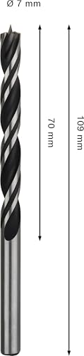 PRO Wood Brad Point, 7mm x 109mm, CYL, 1 Pc