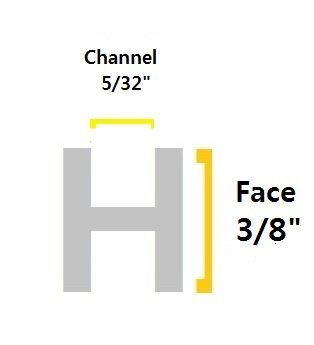 3/8 Flat H Lead Came (6Ft) #TOP1