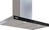 Siemens - Cappa aspirante decorativa da parete, iQ500, larghezza 90 cm, in acciaio opaco anti-impronte, LC97BDN30