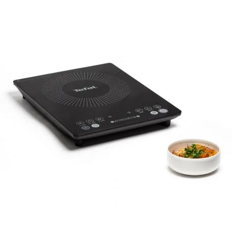 Tefal   Placa inducción, Everyday Slim, 45 mm de grosor, 2100 W, portátil, compacto, 6 programas, 1 modo manual, táctil, fácil limpieza, IH210801