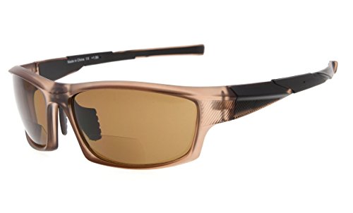 Image of Eyekepper Bifocal Sunglasses for Women Men, Rectangular Frame | Outdoor Sports Bifocal Reading Sunglass, with Readers Built in, Mens Tinted Sun Reader Bifocals, Ladies Cheater,Wrap Half Rim