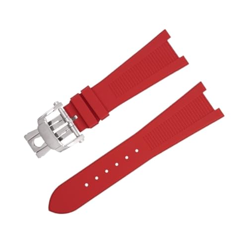 Bracelet montre Patek Philippe Nautilus 5711 5712 en caoutchouc FKM rouge robuste