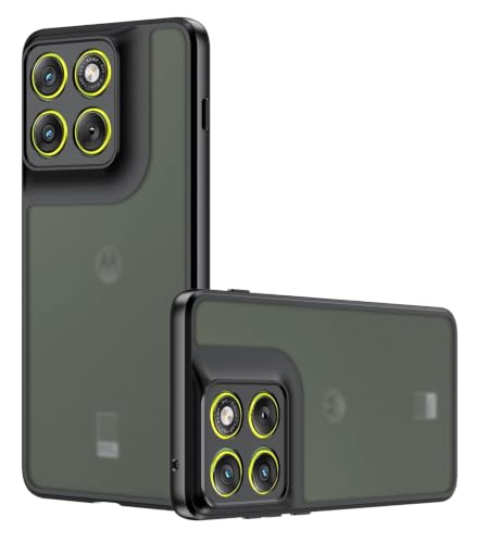Image of Matte PC TPU Back Cover Case for Motorola Moto Edge 70 Pro Plus 5G, Black | Anti-Fingerprint Finish, Slim Arc Edge Design, Camera Protection, Skin-Friendly Feel, Shock Absorption