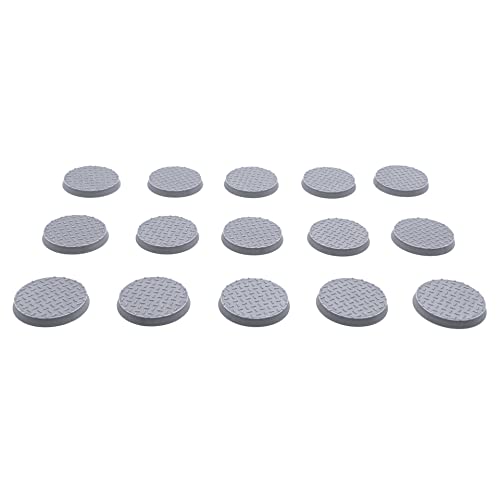 Miniature Bases - Scenic Texture - Tread Plate - 32mm (15pcs), 3D Printed Tabletop RPG and Wargame Miniature Accessories