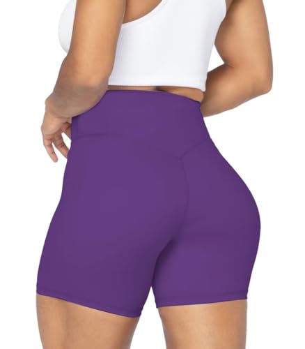 Image of Sunzel No Front Seam High Waist Biker Shorts for Women, Squat Proof Yoga Workout Gym Bike Shorts | 3, 5 Or 8-Inch Inseam, High Waisted, Tummy Control, No Front Seam, Buttery Soft, Compression Fit, Squat Proof