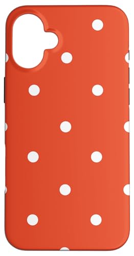 Dark Orange Polka Dots Classic Polkadots Simple �X�}�z�P�[�X iPhone 16 Plus �p