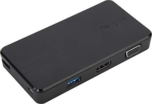 Targus VersaLink   Base Universal de Viaje para portátil con conectividad VGA/HDMI y 2 Puertos USB 3.0 para PC, Mac y Android (DOCK110USZ)