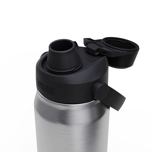 Image of CamelBak Thrive Chug Insulated Stainless Steel Water Bottle, Cold Retention with High Flow Lid for Everyday Hydration and Active Use, 25oz, Stainless