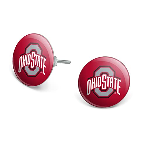 The Ohio State University Primary Logo Novelty Silver Plated Stud Earrings