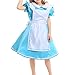 FMTZZY sukienka pokojówka dziecko dzieci kraina czarów Alicja kostium pokojówka cosplay sukienka z opaską na głowę dla dziewcząt nastolatek (kolor: Wolny, rozmiar: L) (kolor: Wolny, rozmiar: S)