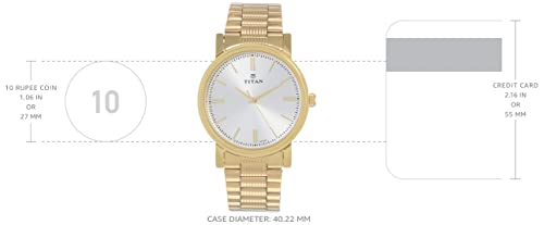 Titan Quartz Analog Silver Dial Stainless Steel Strap Watch for Men-NP1712YM01 - Image 3
